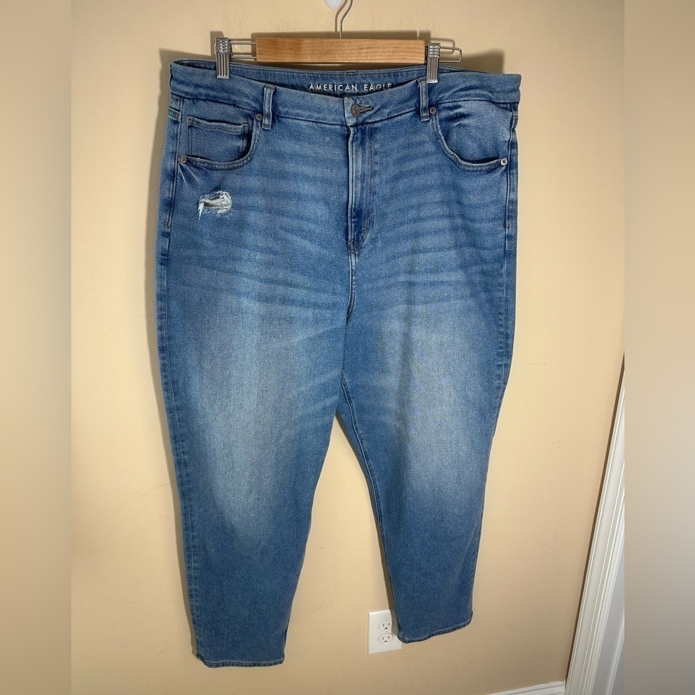 American Eagle Jeans Distressed Curvy Mom Jeansize 20 Long